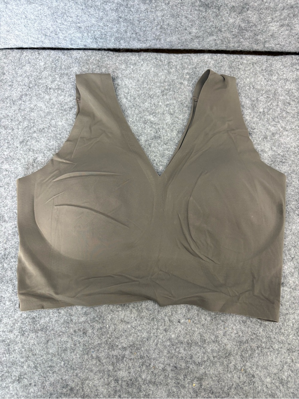True seamless bralette with removable padding medium nude